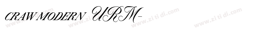 craw modern URM字体转换